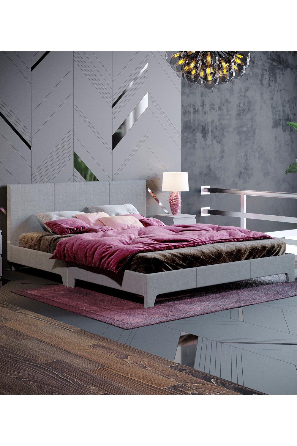 Vida Designs Victoria King Size Bed Frame Linen Fabric 770 x 1550 x 2070 mm
